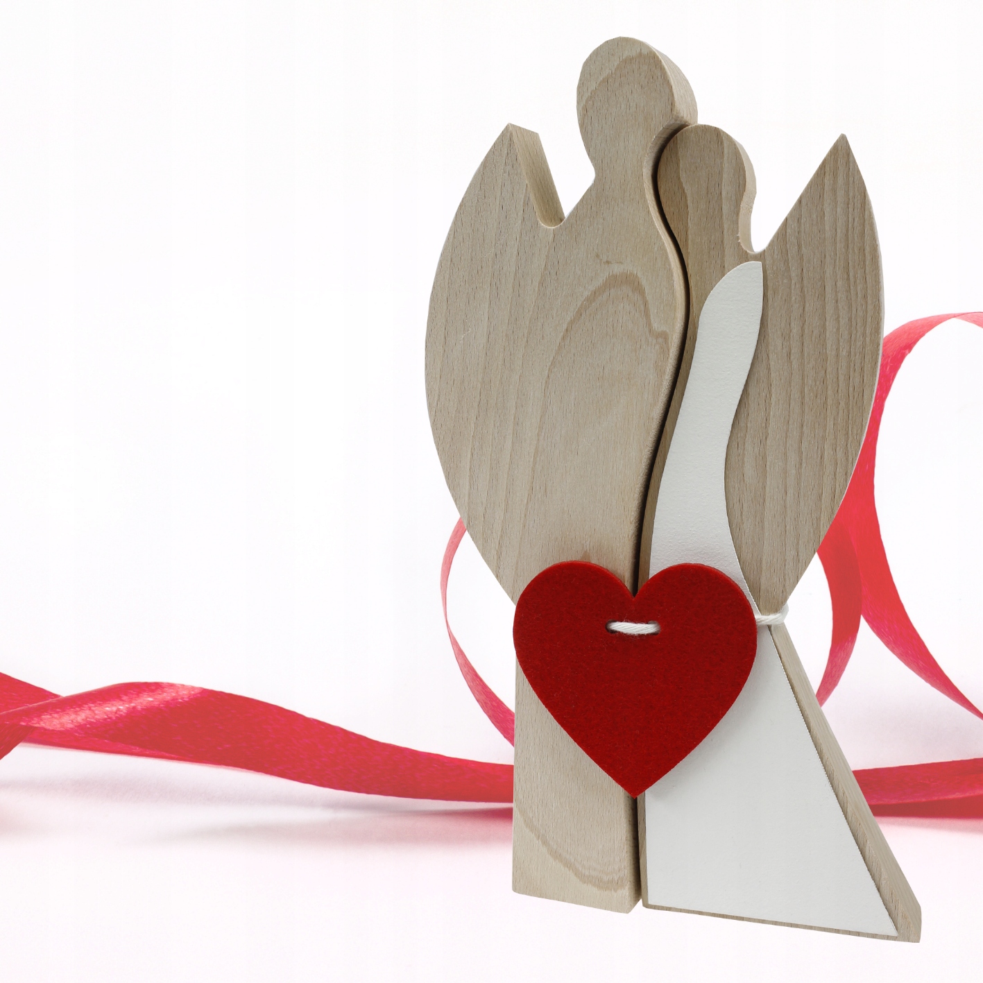 ANIOŁ ANIOŁY PARA OZDOBA PREZENT URODZINY GRAWER Wysokość produktu 26 cm