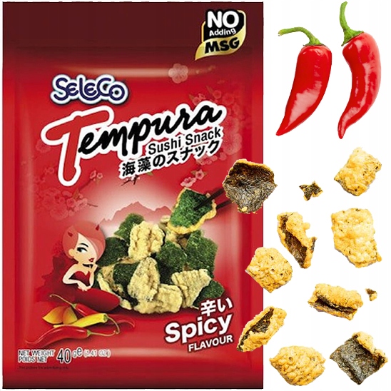 

Chrupiące Glony Nori Ostre Przekąska w Cieście 40g
