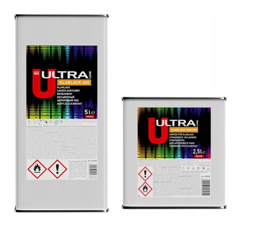 Novol Ultra Klarlack 410 Hs Lakier Bezbarwny Wysoki Połysk 7,5L