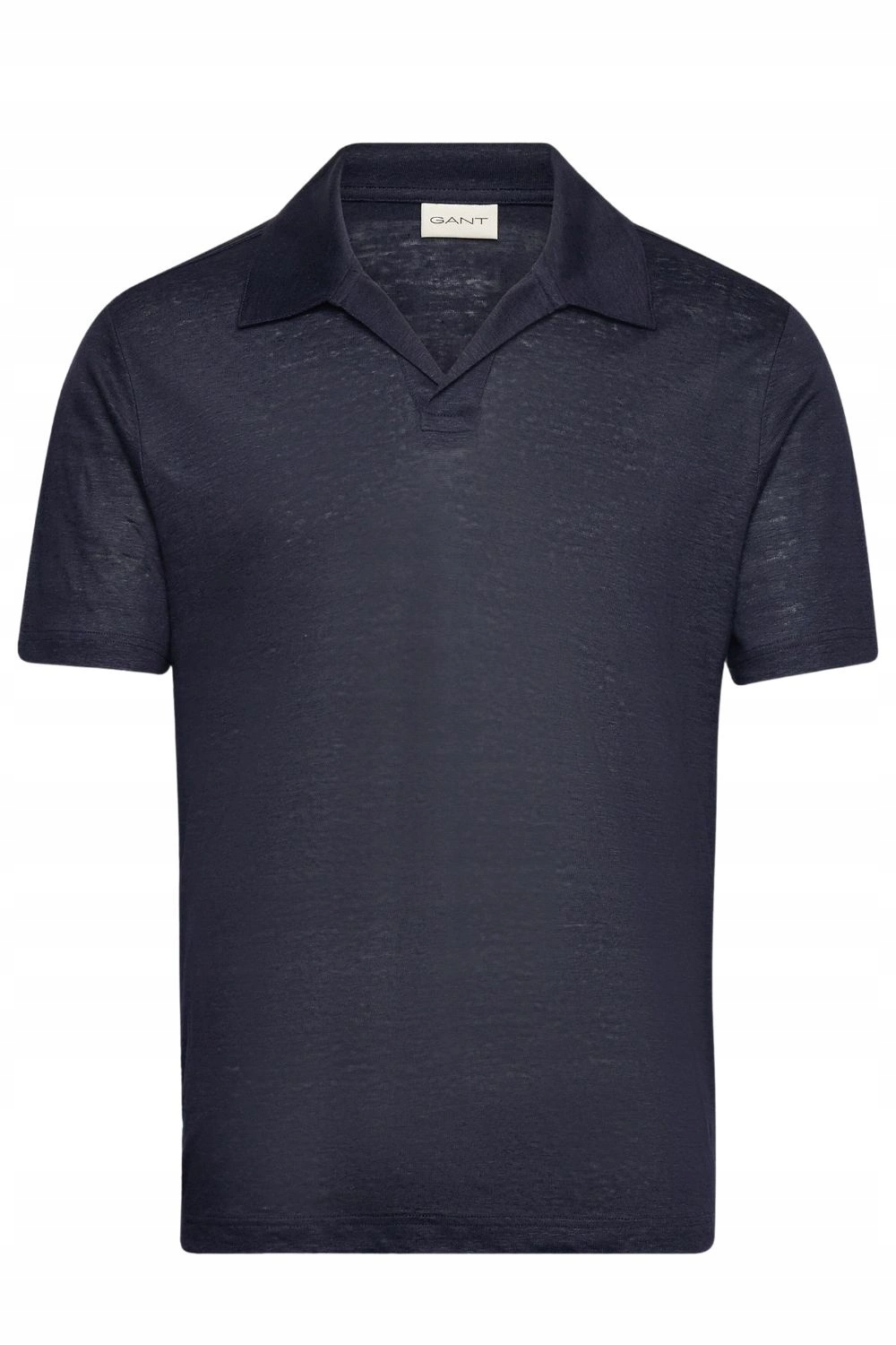 Pánské tmavě modré lněné polokošile Gant s krátkým rukávem vel. M