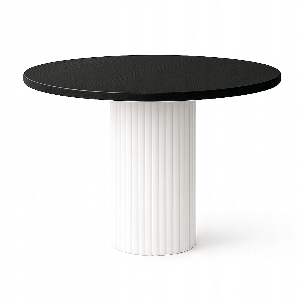 Kulatý stůl do obývacího pokoje, černý, 75 cm, stůl do kanceláře, stůl do kavárny