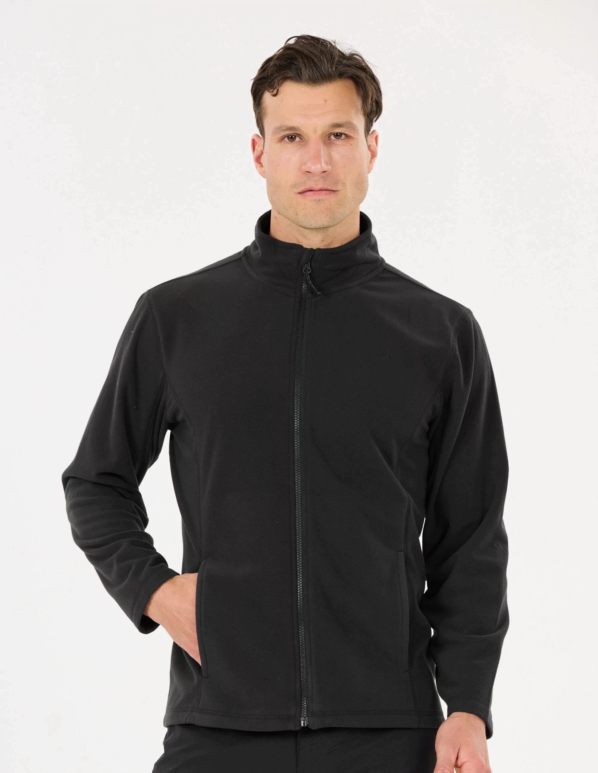 Bluza polarowa męska Whistler Romark z pełnym zamkiem Ykk Czarny M