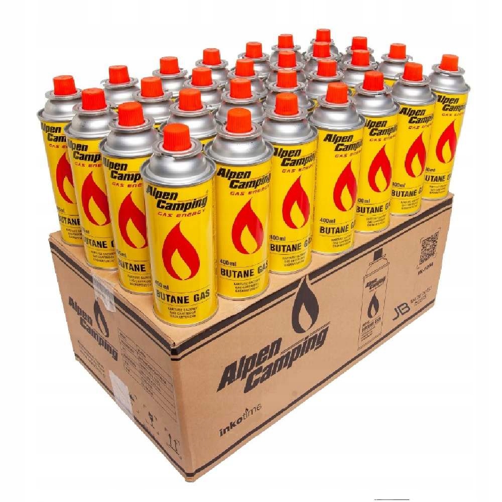 28 SZT - KARTON KARTUSZ GAZOWY Alpen Camping 400ML Marka Alpen Camping