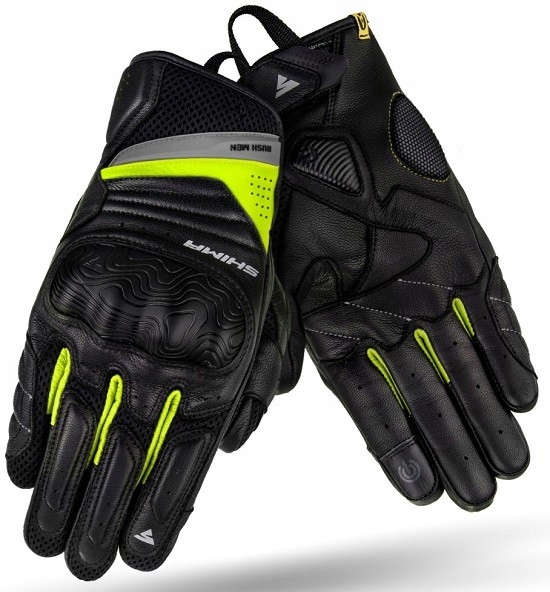 Shima Rush Fluo krátke kožené pánske rukavice L