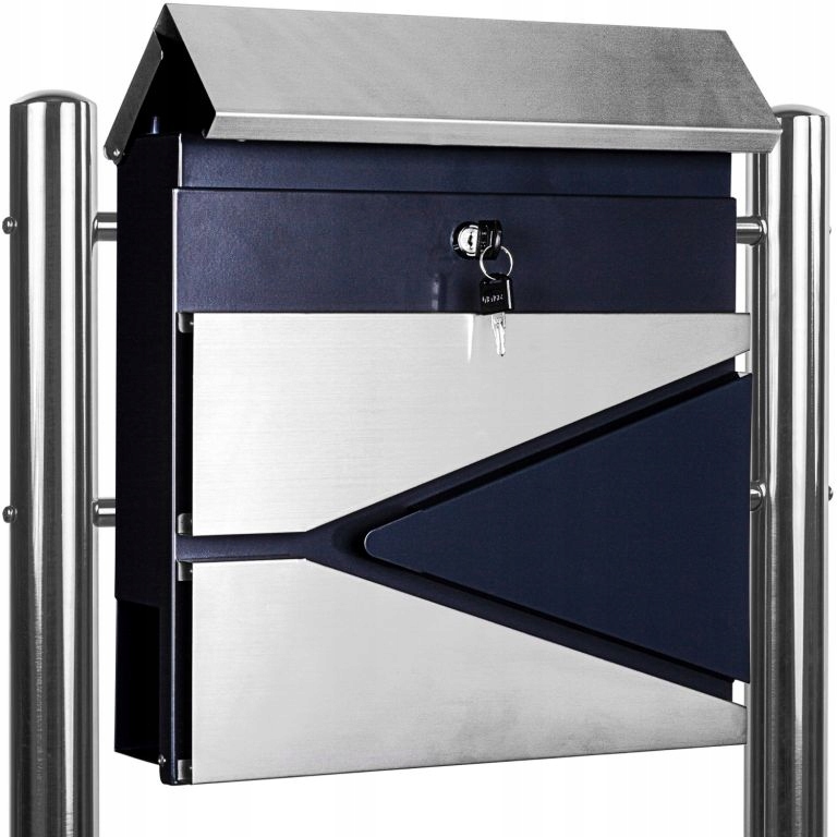 Stilista Poštovní schránka se stojanem, ocel, 37 x 10,5 cm