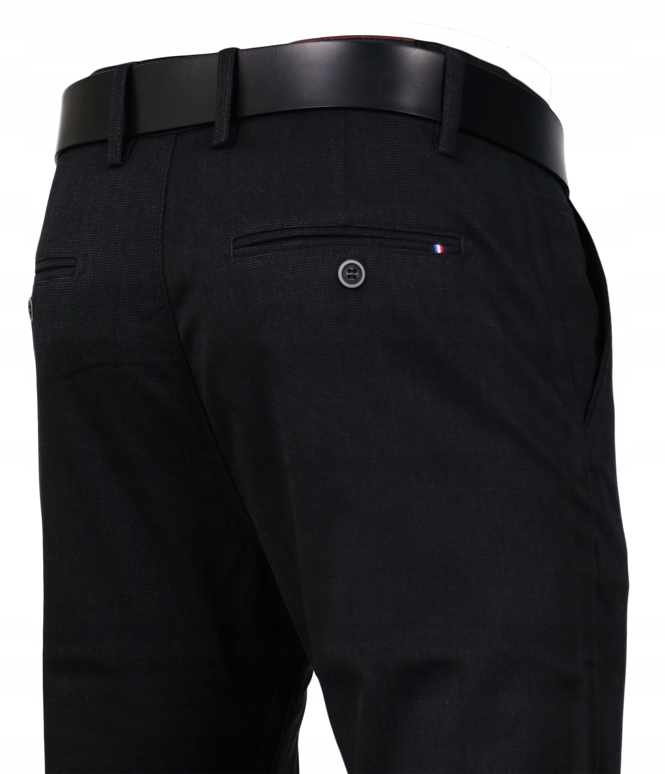 Spodnie Męskie Czarne W Pepitkę Chinosy Wizytowe Duże W44 L32