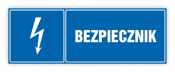 TABLICZKA BHP 30x10 BEZPIECZNIK