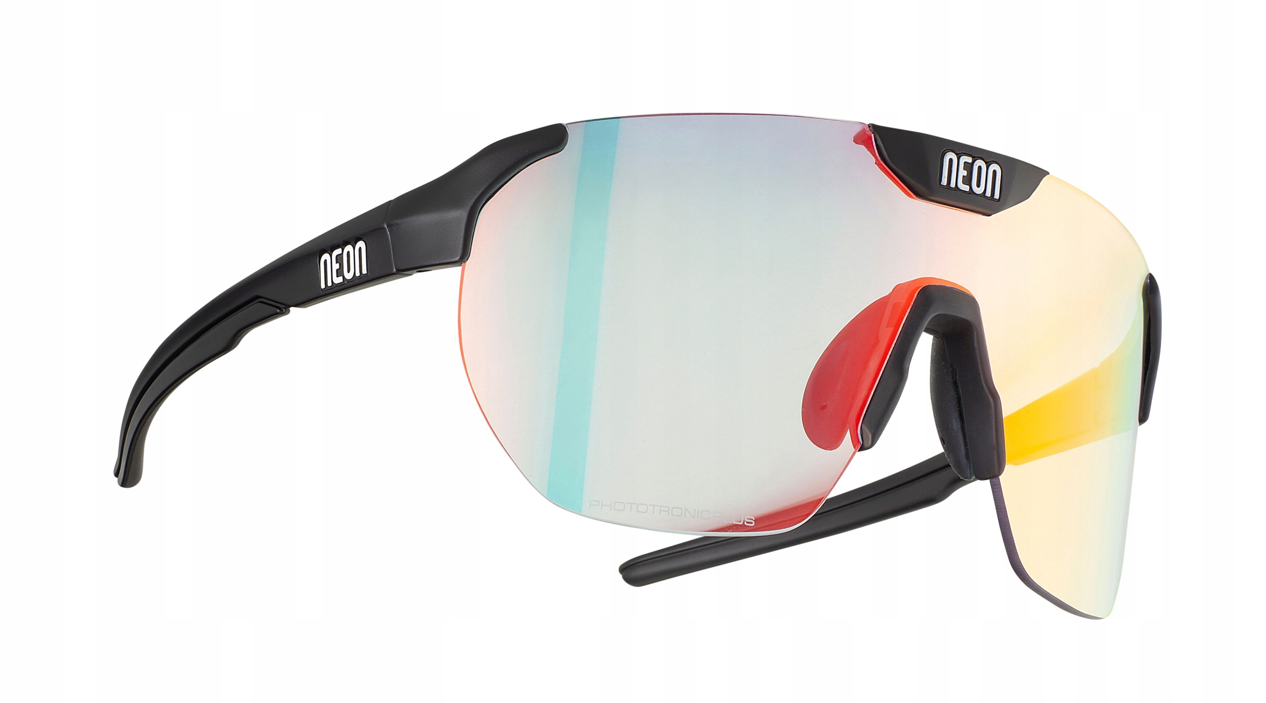 Cyklistické brýle Neon Core Black Phototronic Red