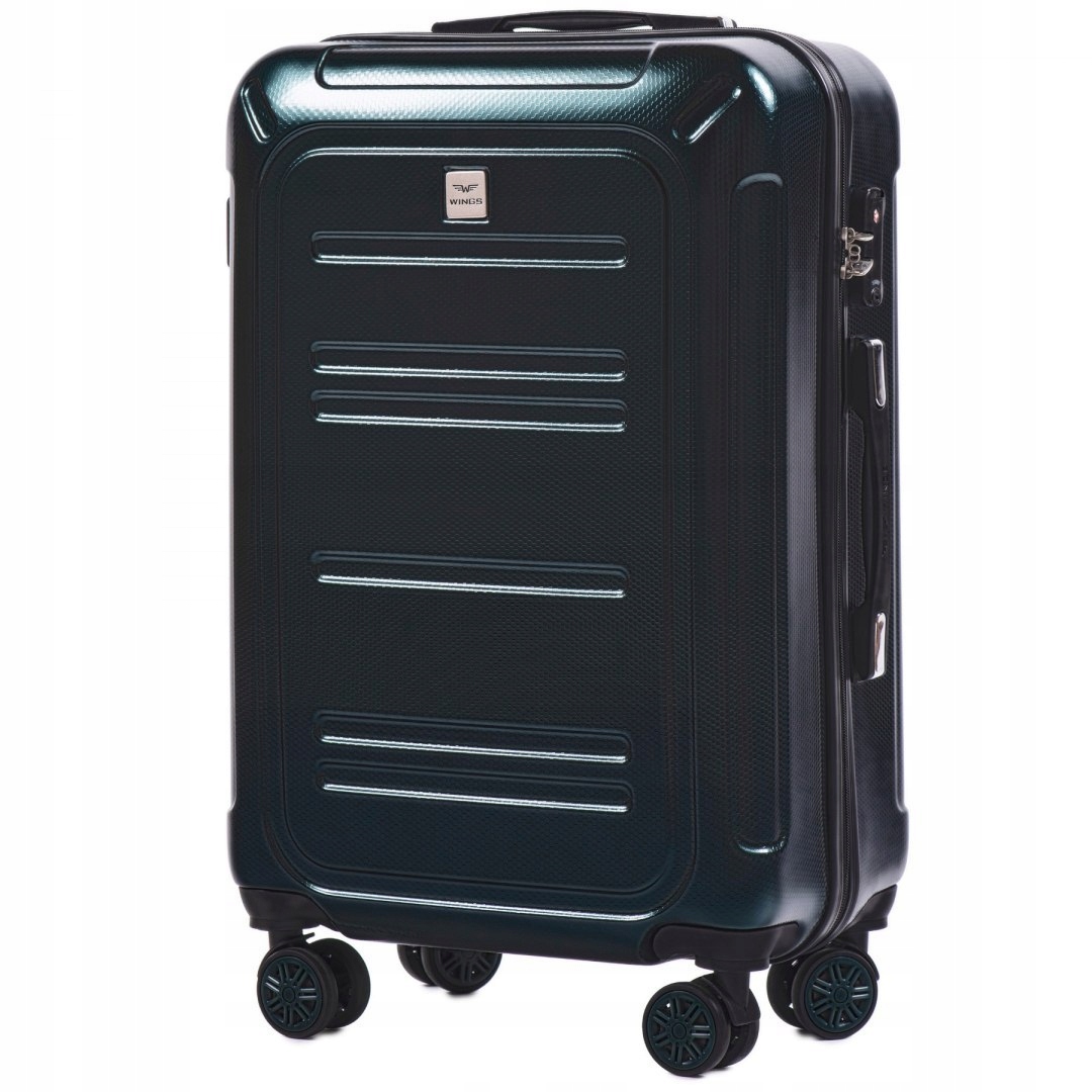 Легкий чемодан средний поликарбонский замок TSA 4 колеса