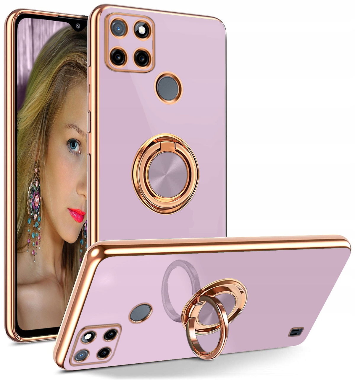 

Etui do Realme C21Y C25Y Silicone Ring Szkło