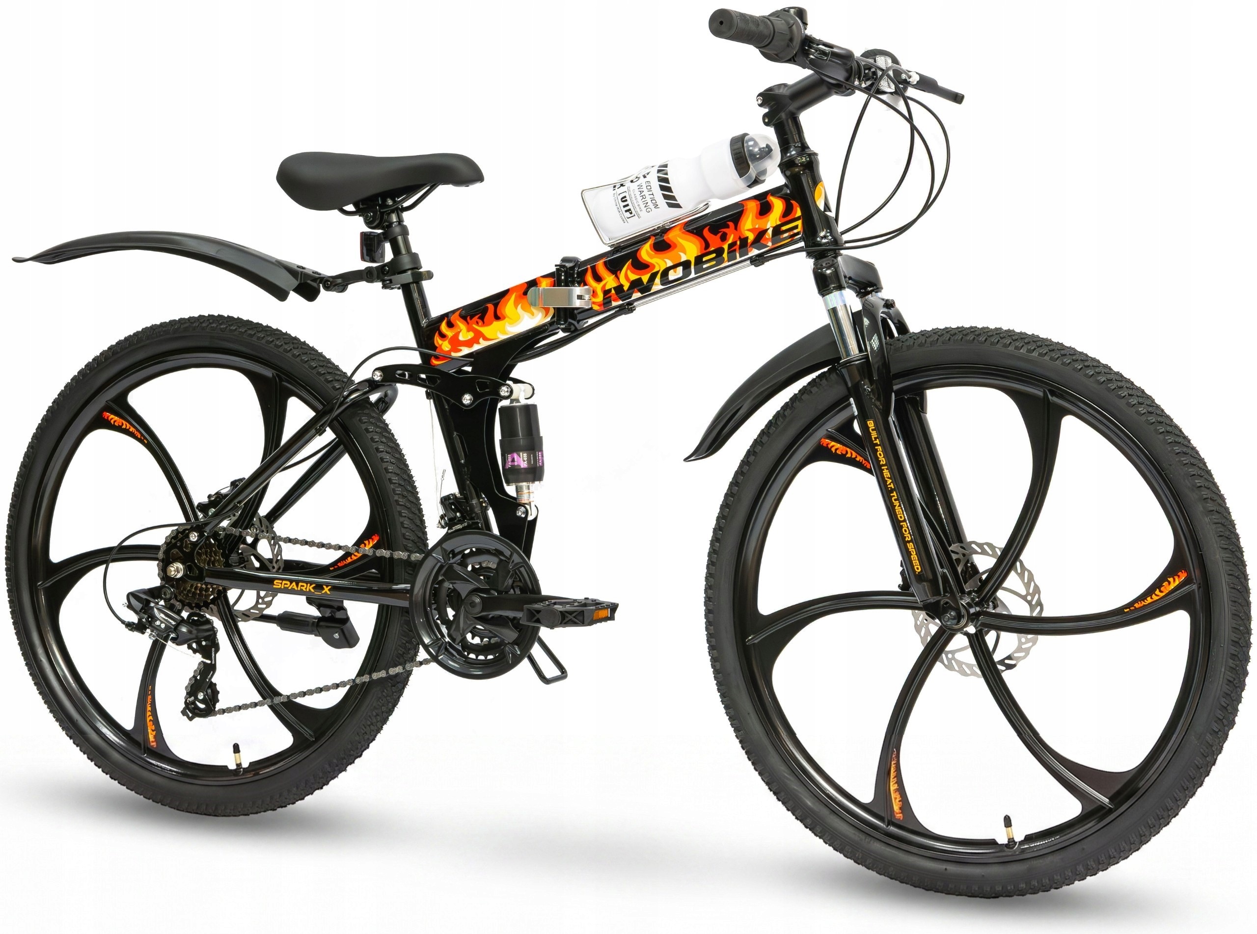 Horské kolo Skládací 26" Mtb Pánské Dámské Shimano Ráfky Full Tlumení