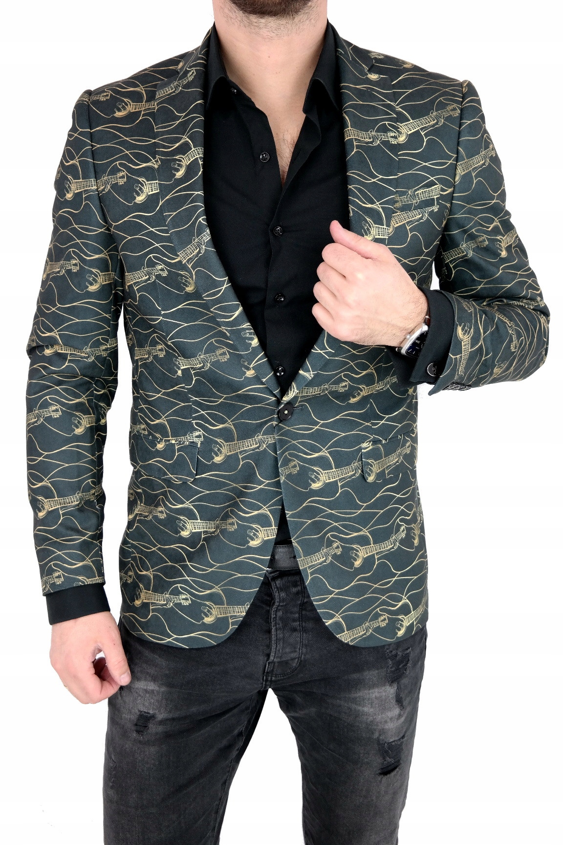 GIOVANNI PERA Marynarka męska D802 gitary 48 S Płeć mężczyzna