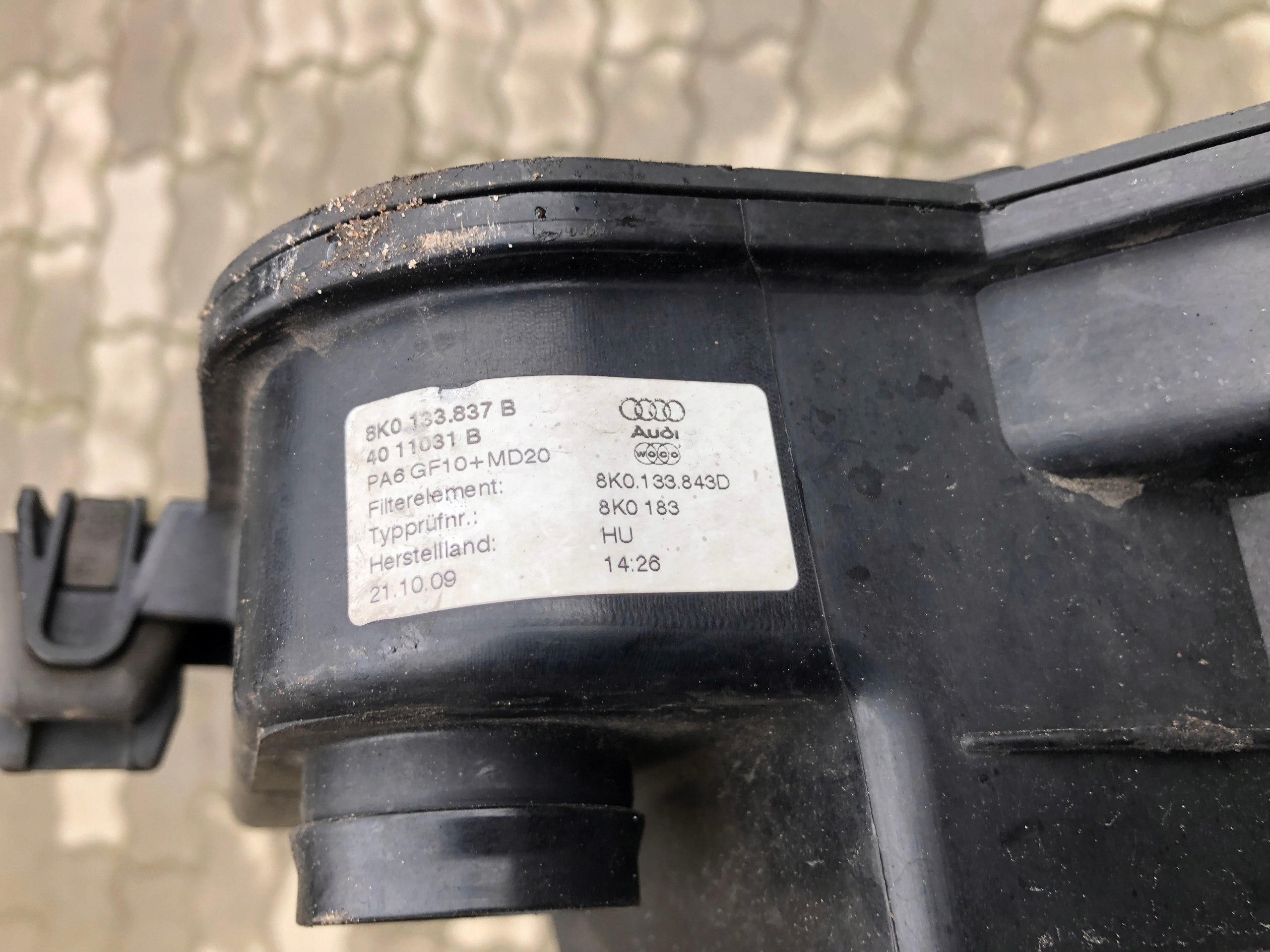 Gehäuse filter luft AUDI A4 B8