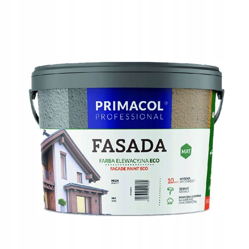 Primacol Professional Fasada Eco Farba Elewacyjna biały Matowy 9L