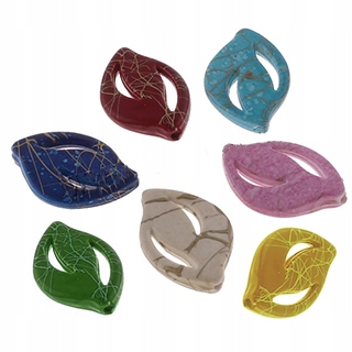 Hurt Koraliki Akrylowe Listki MIX 100szt 17x25mm