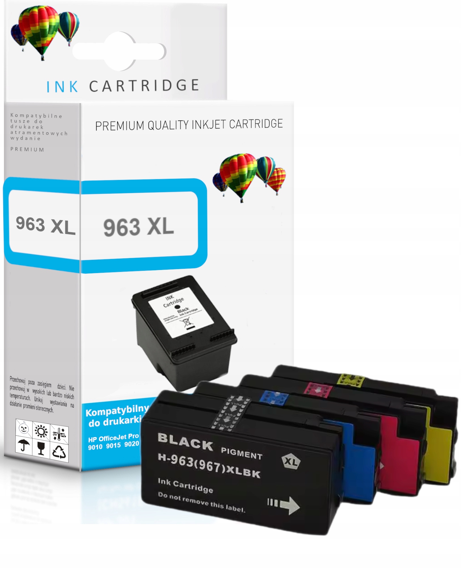 4x 963 XL tusz do hp 9010e 9014e 9012e 9020e drukarki OfficeJet 9013e 9015e