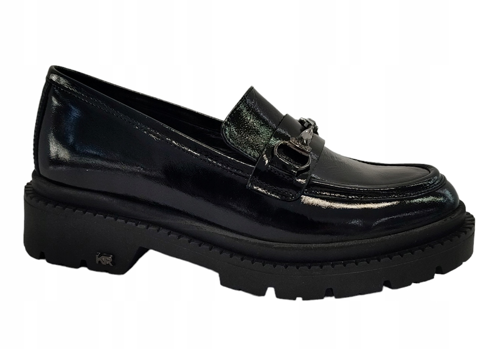 Mokasíny Polobotky Karino 4898/090 Černá Kůže VEL.40