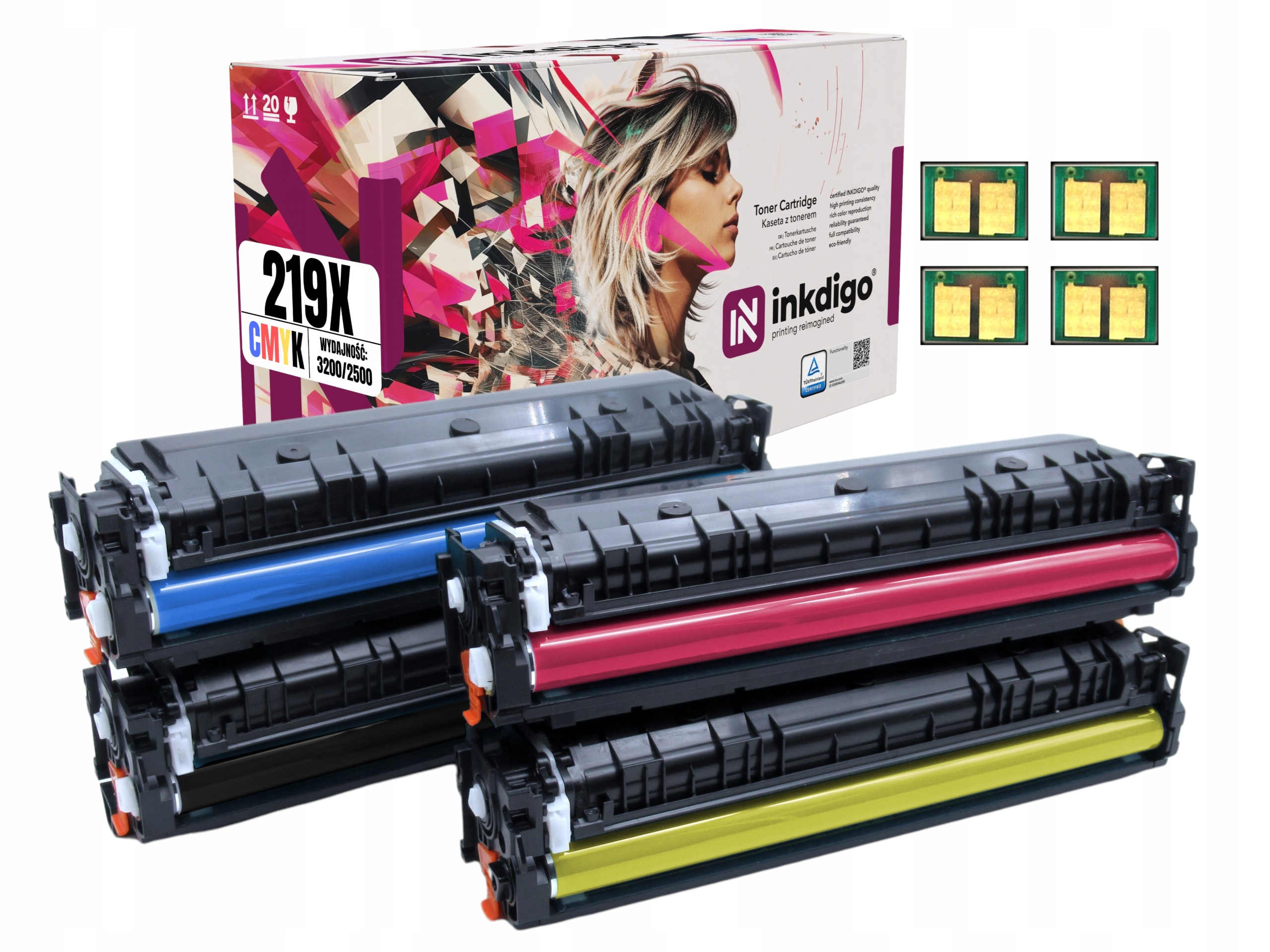 4x Náhradní Toner W2190X-93X S Čipem Pro Hp Color Laserjet Pro 3302sdw