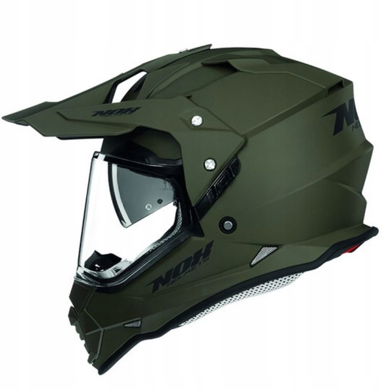 Prilba Nox Offroadtrail Duosport N312 Robustná S Rýchlou A Blendou Zelená Matná L