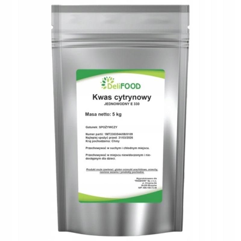 Delifood Kyselina citrónová monohydrát 5 kg