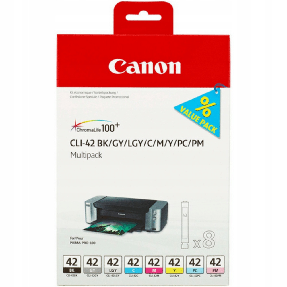 Inkoustová náplň Canon CLI-42 Multi Pack, 169 stran, Cmyk