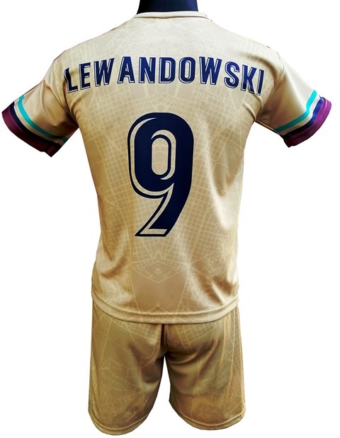 Komplet strój piłkarski Lewandowski Barcelona koszulka spodenki :: 134 cm