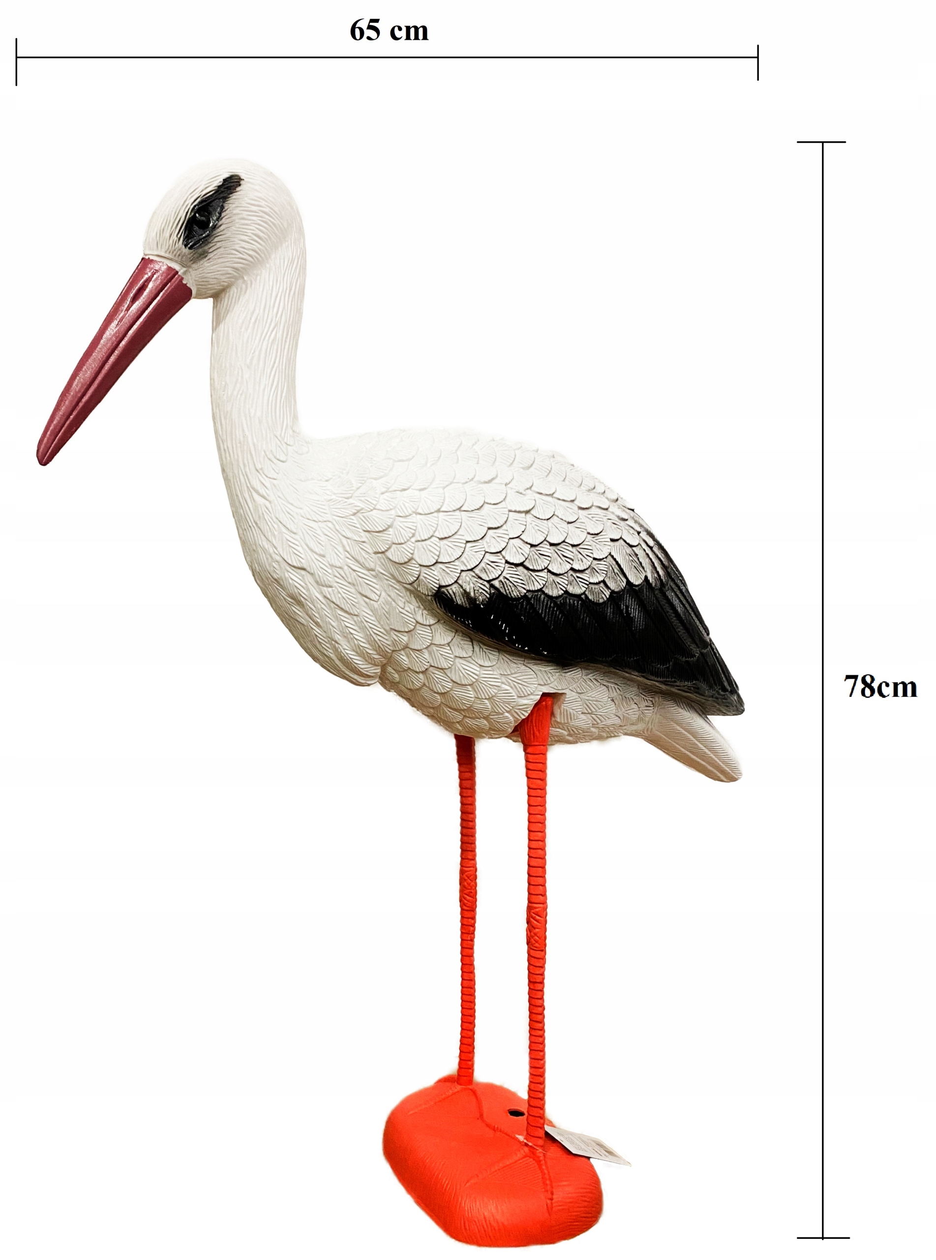 WIELKA FIGURA FIGURKA BOCIAN OGRODOWA XXL Typ rzeźba (figura)