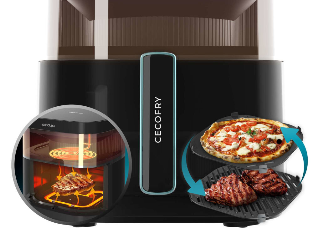 Frytkownica beztłuszczowa innowacja Cecotec Cecofry DuoHeat 6000 Czarny