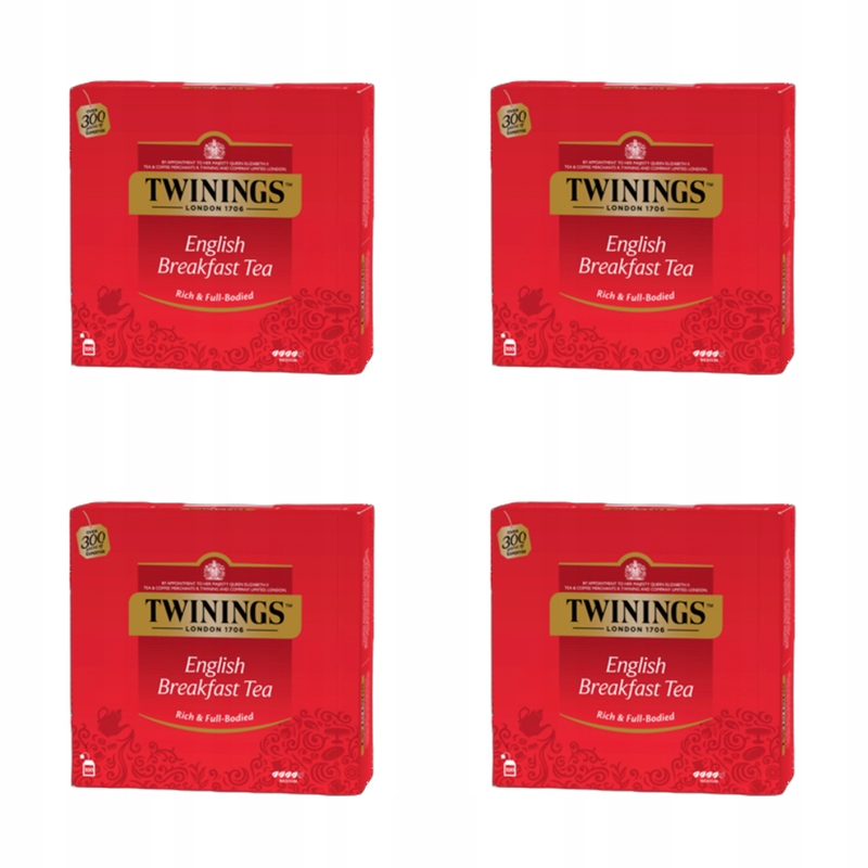 Twinings Čaj Černý English Breakfast (100 sáčků) X4