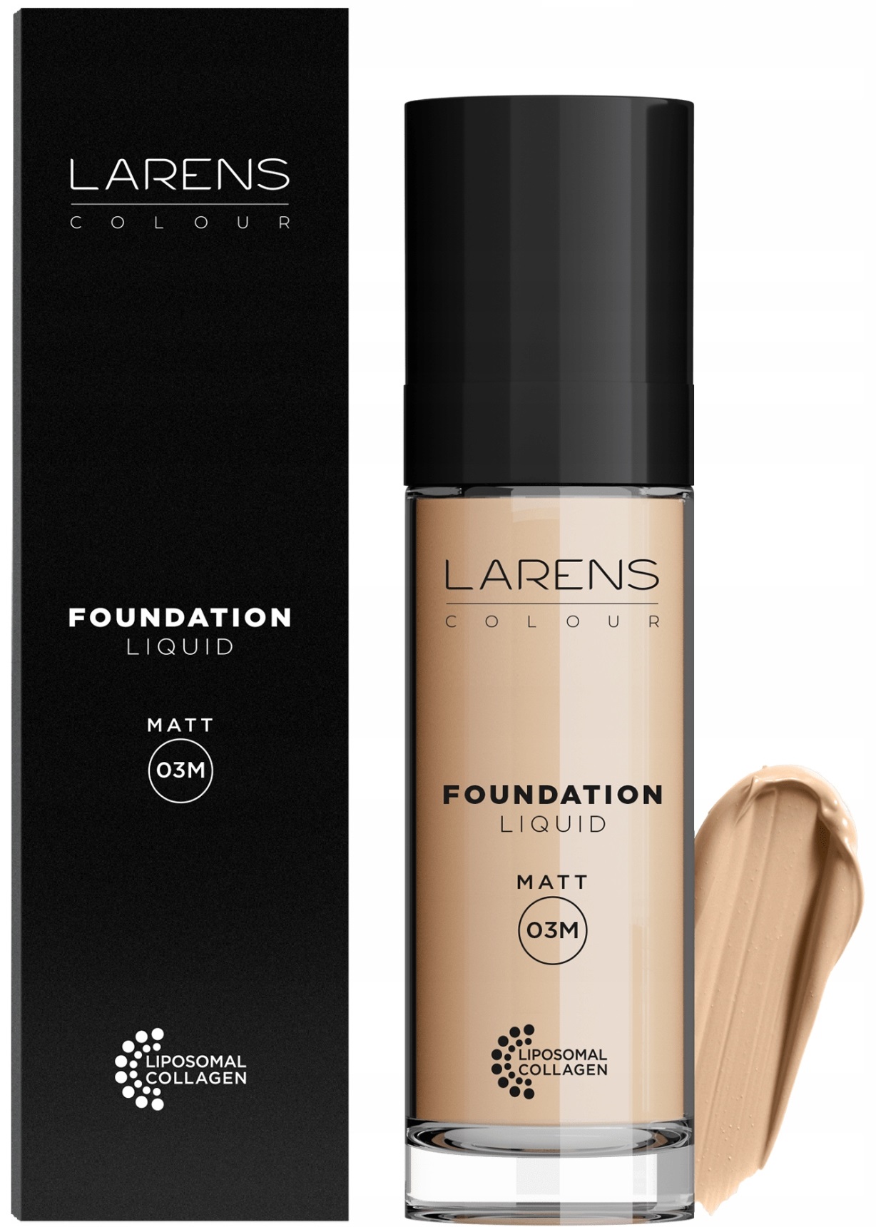 Larens Foundation Matt Podkład pielęgnacyjny matujący Ciepły 03M 30 ml