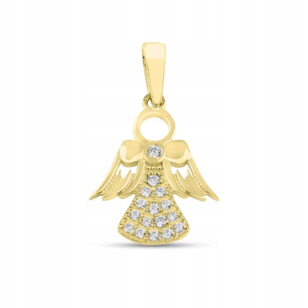 Přívěsek zlato 585 andílek s zirkony