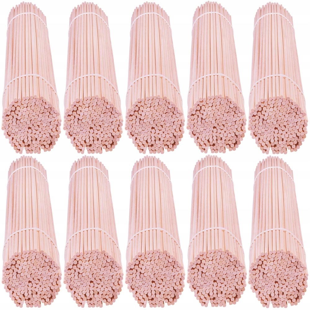 Patyczki SZORSTKIE do Waty Cukrowej Patyki BUKOWE OKRĄGŁE 30 cm 2000 szt