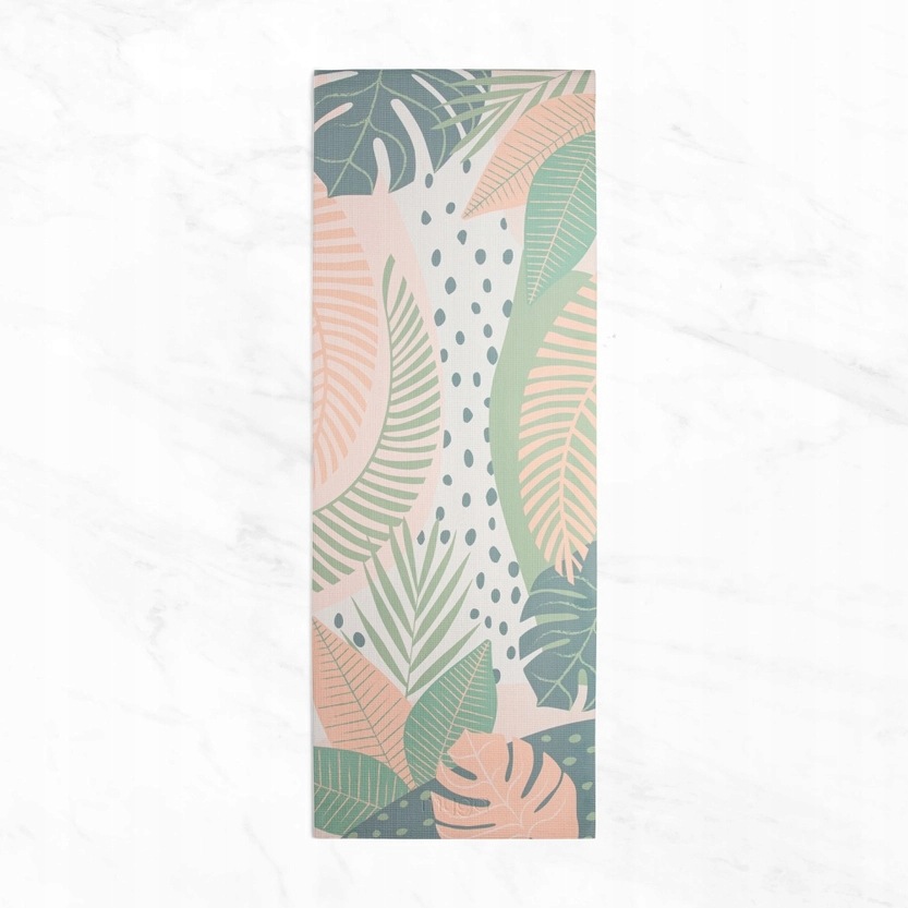 Podložka na jógu, cvičení Listy Palmy Pvc 173 x 60 cm 6 mm Myga