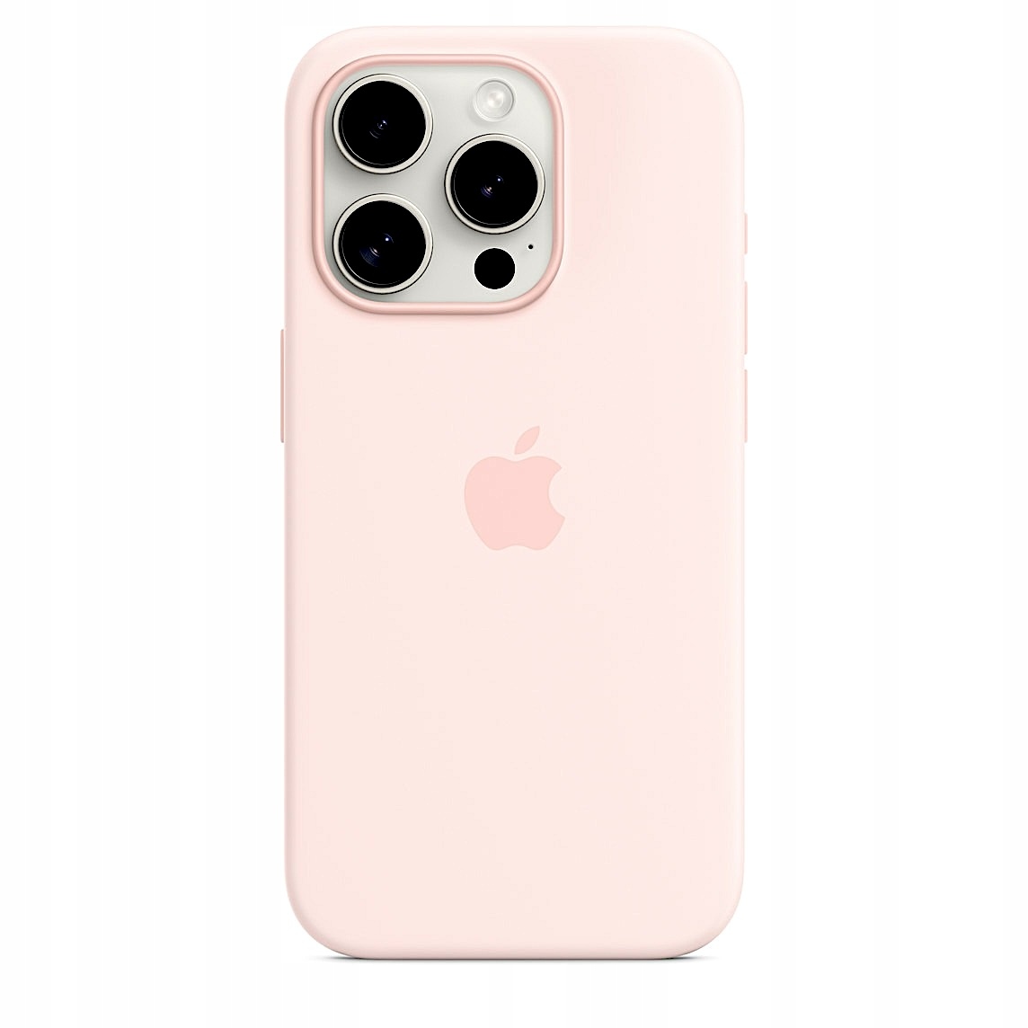 Silikonové pouzdro pro iPhone 15 Pro Světle růžové Kryt Zadní Kryt Case Light Pink