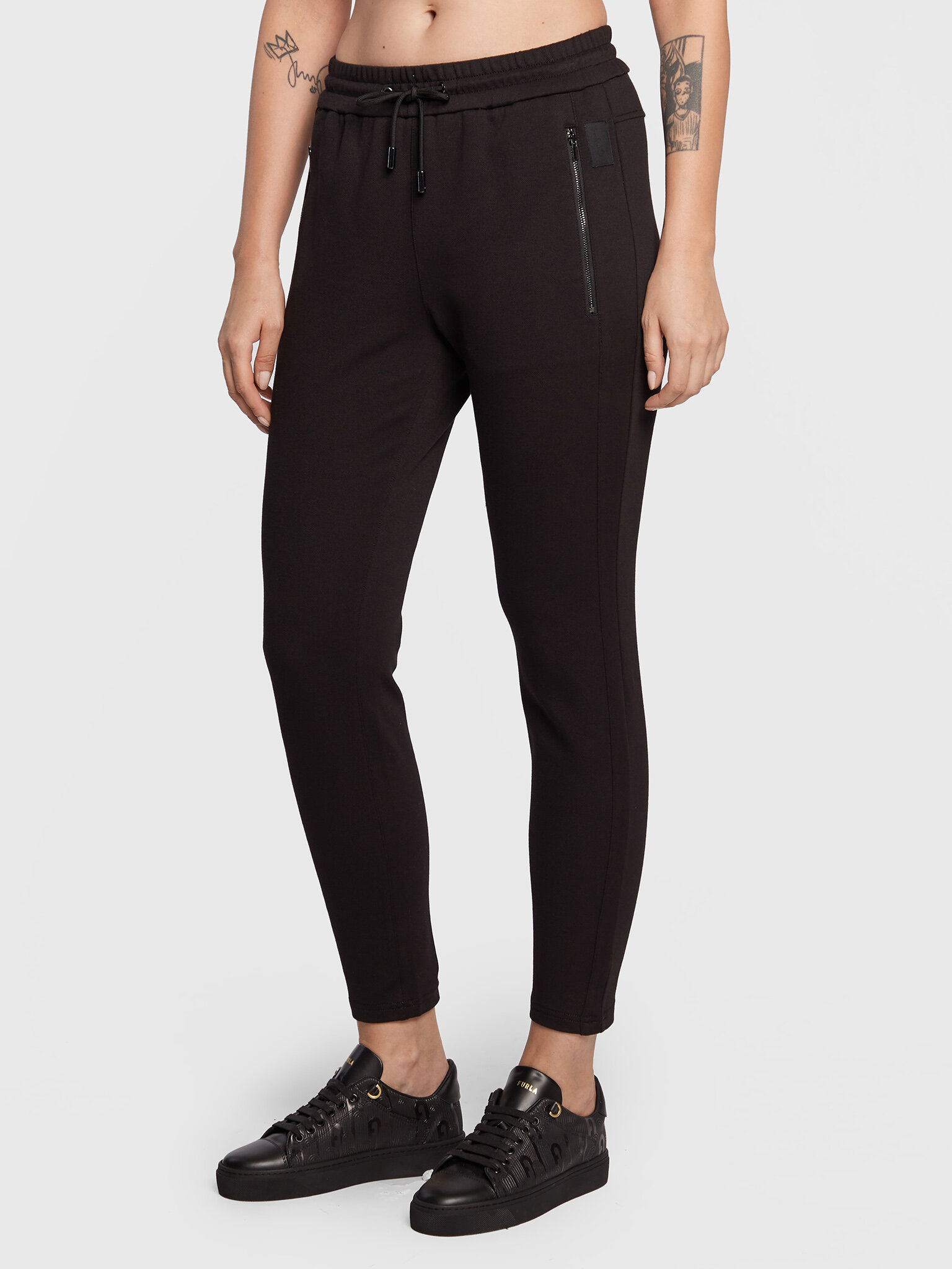 Comma Spodnie dresowe 2120838 Czarny Slim Fit