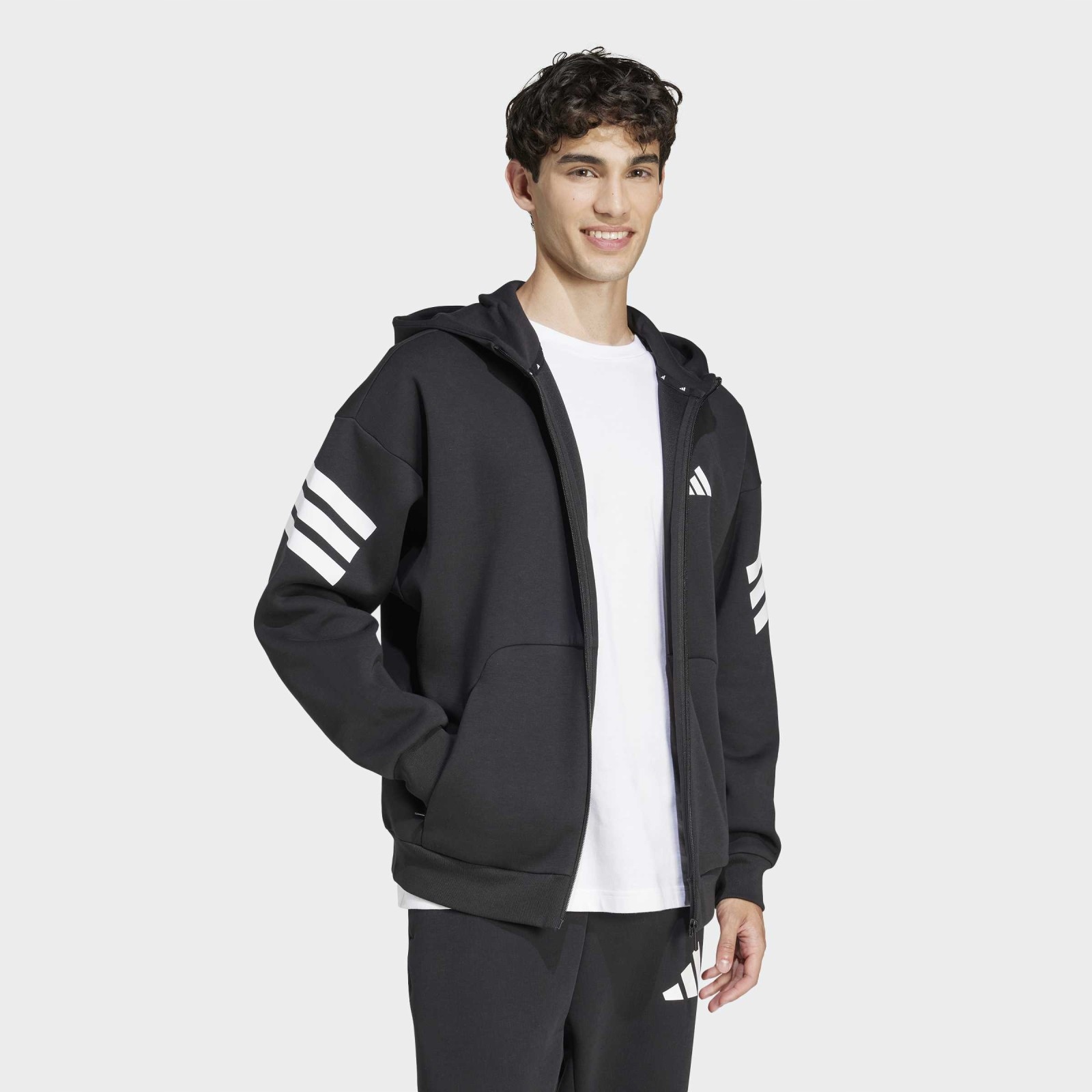 Pánská mikina adidas M Fi 3S Fz Hooded Track Top
