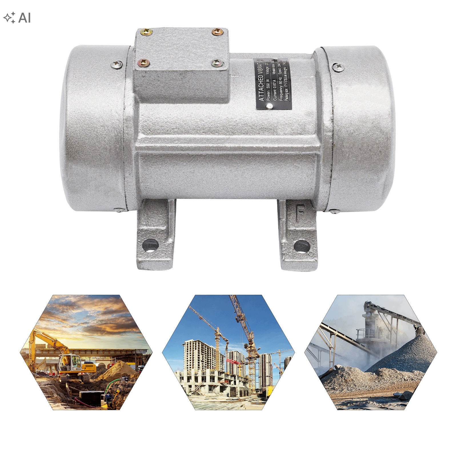Vibrátor na beton 550W 220V (evropská norma)