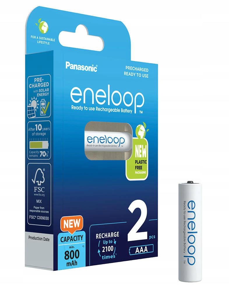 

Panasonic Eneloop R6 Aa 2000mAh B2 1,2V NiMH