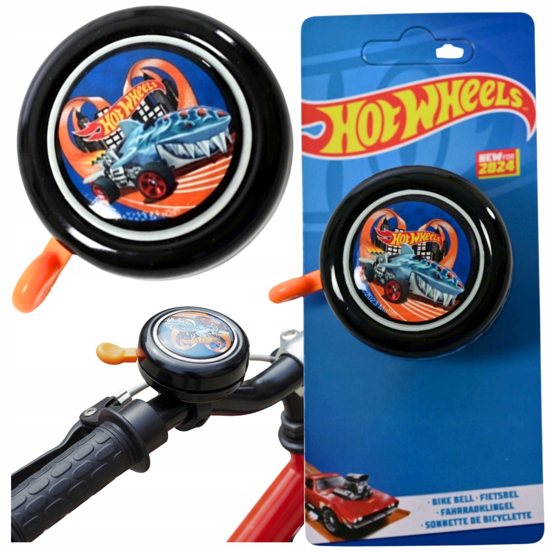 HOT WHEELS DZWONEK NA KIEROWNICĘ NA ROWER HULAJNOGĘ