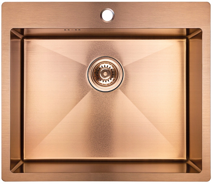 Oceľový Drez 1 komora Marmara Ružové Zlato