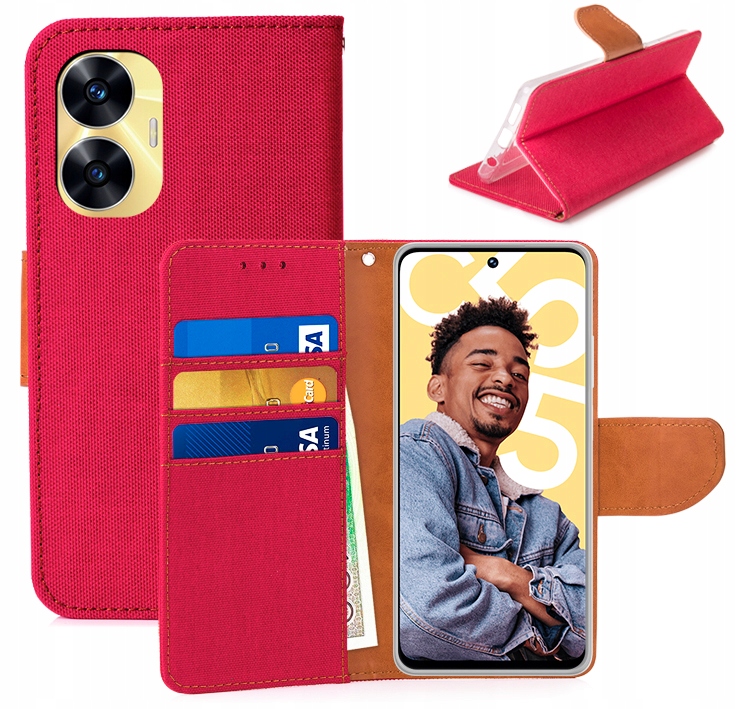 

Etui Portfel Canvas do Realme C55