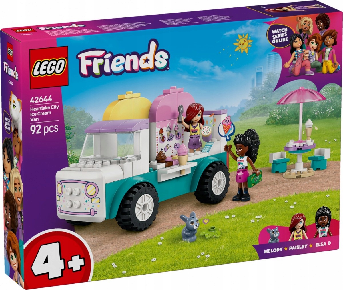 Lego stavebnice Friends 42644 Zmrzlinový vůz ve městě Heartlake
