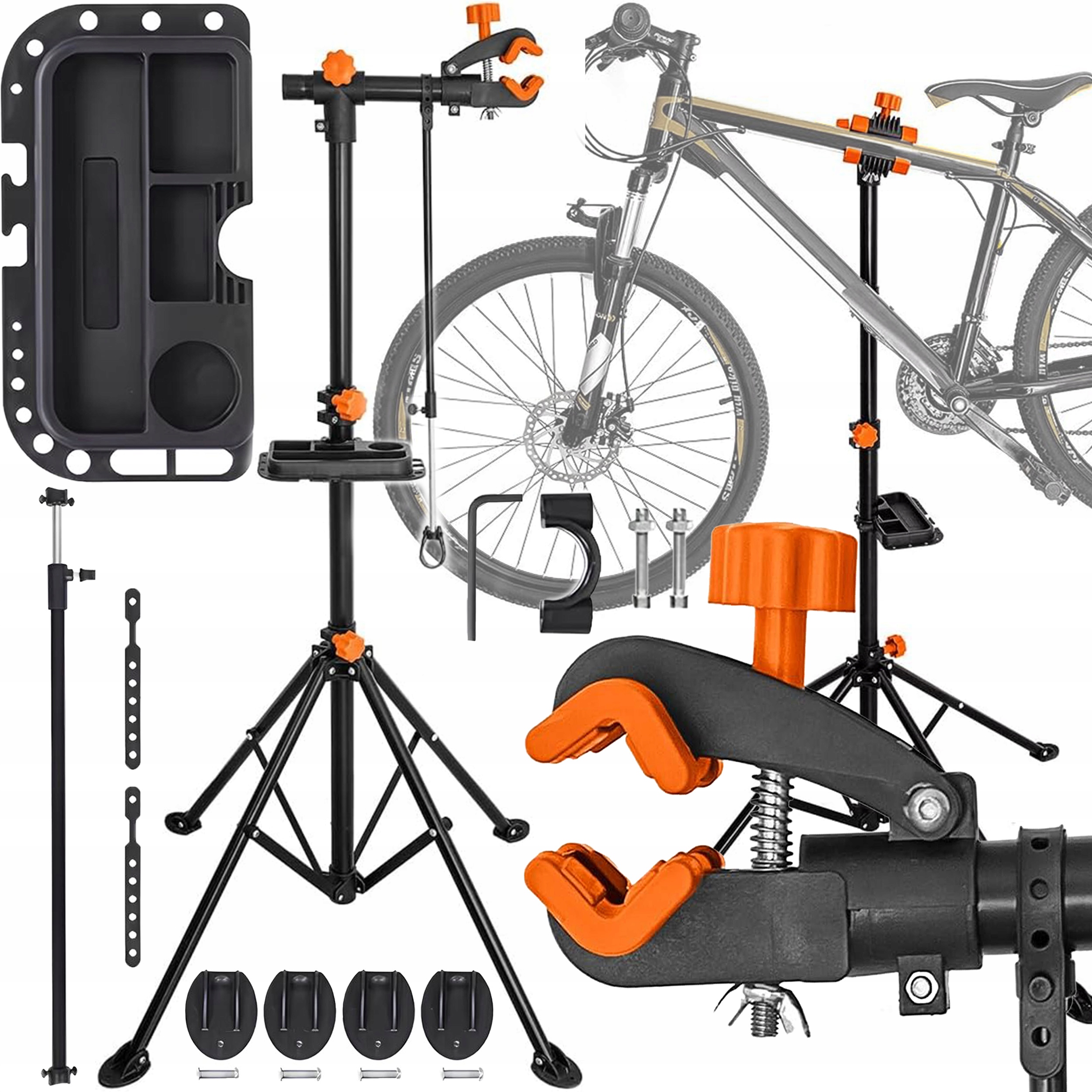 STOJAK SERWISOWY NA ROWER DO ROWERU UCHWYT 30KG WIESZAK ROWEROWY REGULOWANY