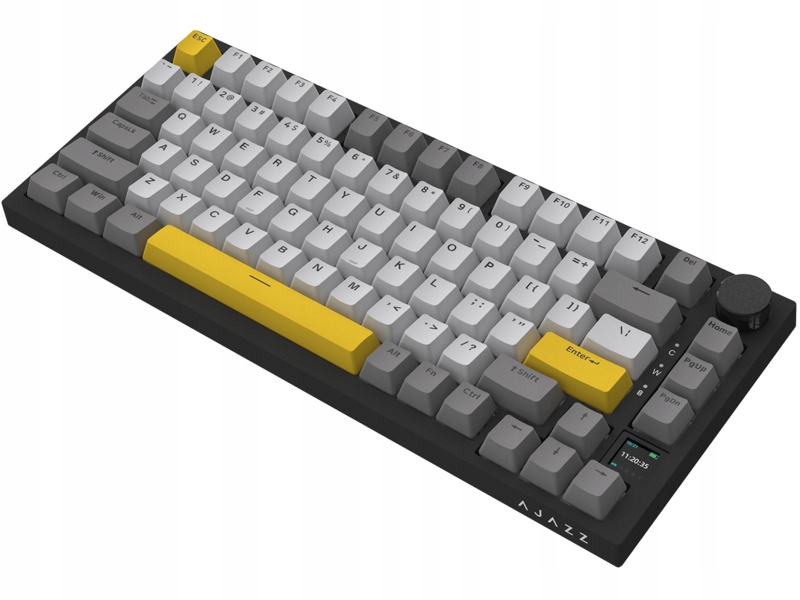 Klawiatura Ajazz AK820 Pro Rgb Hot Swap Gift Switch Czarno-szaro-żółty