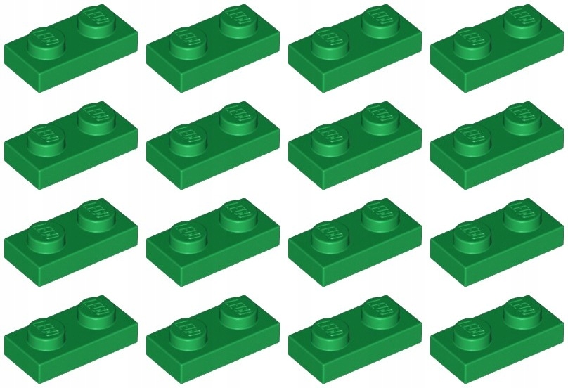 

Lego 3023 Płytka 1x2 zielona Nowa (6g) 16 szt.