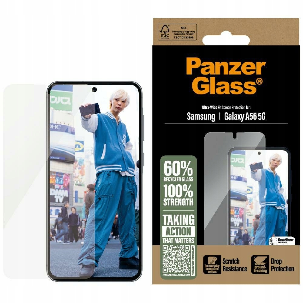 Tvrzené sklo pro Samsung Galaxy A56 PanzerGlass Ultra-Wide 5G