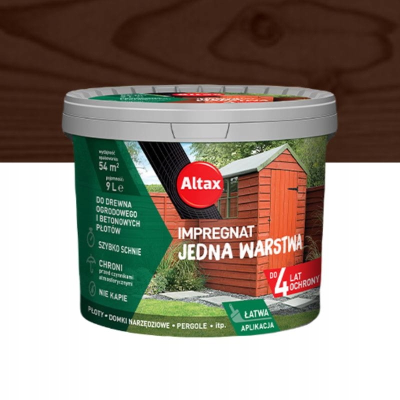 

Altax Impregnat Jedna Warstwa 9L brąz