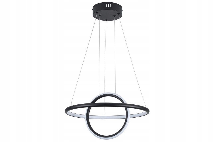 Led závesná lampa Reality Gravity 36W čierna, 2 krúžky, IP20