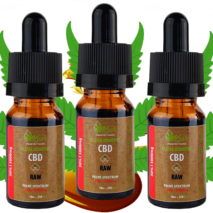 

Olejek Konopny Kush Cbd Raw 30% 9000 mg 3x 10ml