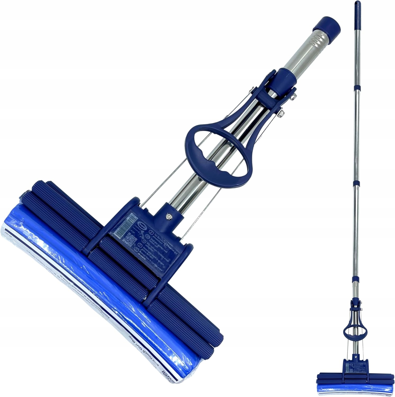 Mop gąbkowy do mycia, mop do podłogi, mop z funkcją wykręcania